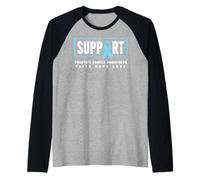 Support Prostate Cancer Shirt - Consapevolezza del Cancro alla prostata Maglia con Maniche Raglan