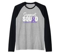Support Squad Alzheimer's Awareness - Nastro Viola Maglia con Maniche Raglan