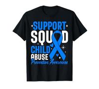 Support Squad Blue Ribbon Consapevolezza della prevenzione degli abusi sui minori Maglietta