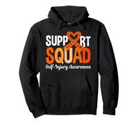 Support Squad Consapevolezza delle lesioni Personali Supporto per la Salute mentale Felpa con Cappuccio