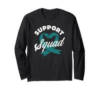 Support Squad - Cuore Verde Acqua per la consapevolezza del Cancro cervicale Maglia a Manica