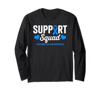Support Squad Diabetes Awareness Tipo 1 Guerriero diabetico Maglia a Manica