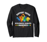 Support Squad Dinosaur Disabilità dello Sviluppo Nastro Maglia a Manica