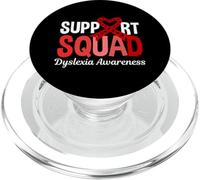 Support Squad Dislessia Awareness Dislessico Red Ribbon PopSockets PopGrip per MagSafe