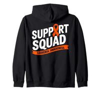 Support Squad - Nastro arancione per la consapevolezza del cancro al sangue, leucemia Felpa con Cappuccio