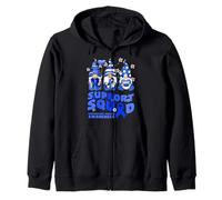 Support Squad - Nastro Blu per la consapevolezza della malattia di Huntington Felpa con Cappuccio