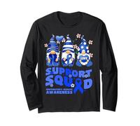Support Squad - Nastro Blu per la consapevolezza della malattia di Huntington Maglia a Manica