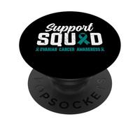 Support Squad - Nastro color foglia di tè per la sensibilizzazione al cancro ovarico PopSockets PopGrip Adesivo