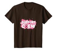 Support Squad - Nastro di sensibilizzazione sul Cancro al Seno Maglietta, Bambini, Marrone, 10 Anni