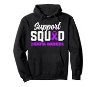 Support Squad - Nastro viola per la consapevolezza dell'Alzheimer con demenza Felpa con Cappuccio