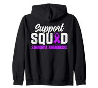 Support Squad - Nastro viola per la consapevolezza dell'Alzheimer con demenza Felpa con Cappuccio