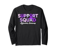 Support Squad - Nastro viola per la consapevolezza dell'Alzheimer con demenza Maglia a Manica