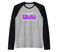Support Squad, Nastro Viola per sensibilizzazione alla violenza Domestica Maglia con Maniche Raglan