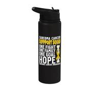 Support Squad Sarcoma Cancer Awareness Products Bones Stainless Steel Insulated Water Bottle