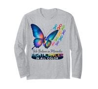 Support The Cancer We Believe in Miracles Fight in all Color Maglia a Manica