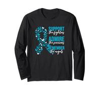Support The Fighters Sexual Assault Awareness, nastro color foglia di tè Maglia a Manica