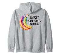 Support Your Fruity Friends LGBTQ Gay Pride Ally Queer LGBT Felpa con Cappuccio