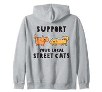 Support Your Local Street Cats Felpa con Cappuccio