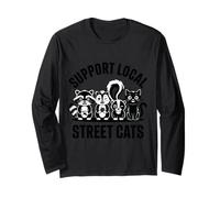 Supporta i gatti di strada locale Opossum Raccoon Maglia a Manica