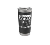 Supporta i gatti di strada locali Bicchiere termico in acciaio inox doppia parete