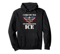 Supporta Ice Immigration USA Protecting America's Borders Felpa con Cappuccio