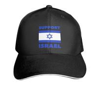 Supporta Israele Cappello da Camionista Berretto da Baseball Regolabile Nero Cappelli Sandwich alla Moda per Uomo Donna