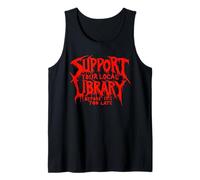 Supporta la Biblioteca Locale Horror Dark Gothic Spooky Halloween Canotta