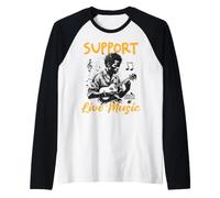 Supporta Musica dal Vivo Maglia con Maniche Raglan