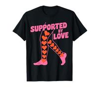 Supportato da Love Heart-Leg Design Maglietta
