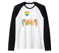 Supporter LGBTQIA, Lesbiche, Gay, Giustizia di Genere Maglia con Maniche Raglan