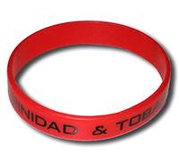 Supportershop da Ragazzo Trinidadiana Braccialetto in Silicone, Rosso, Taglia Unica