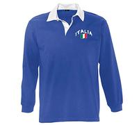 Supportershop - Polo Rugby LS Italia, Unisex, Unisex - Adulto, 5060672803052, Blu, S