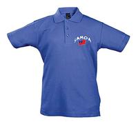 Supportershop - Polo Rugby Samoa da Bambino, Bambini, 5060672804417, Blu, FR : M (Taille Fabricant : 6 Ans)