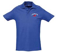 Supportershop, Polo Rugby Samoa Unisex-Adulto, Blu, M