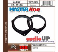 SUPPORTI ADATTATORI ALTOPARLANTI 130 mm CITROEN NEMO. COPPIA ANELLI ANTERIORI