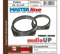 SUPPORTI ADATTATORI ALTOPARLANTI 165 MM PER SEAT IBIZA COPPIA SUPPORTI ANTERIORI