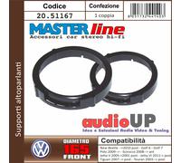 SUPPORTI ADATTATORI ALTOPARLANTI 165 MM TOURAN 2003 IN POI. POST.