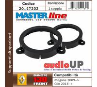 SUPPORTI ALTOPARLANTI DIAM. 130 mm DACIA LOGAN 2006->2019 ADATTATORI ANT./POST.