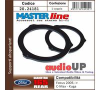 SUPPORTI ALTOPARLANTI 165 mm FORD KUGA - COPPIA ADATTATORI POSTERIORI