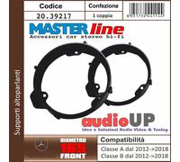 SUPPORTI ALTOPARLANTI 165 mm MERCEDES CLASSE B W246 2012>2018 COPPIA. ANT E POST