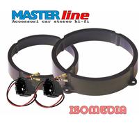SUPPORTI ALTOPARLANTI AUTO + CONNETTORI CASSE LANCIA YPSILON. COPPIA ANT./POST.