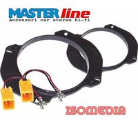 SUPPORTI ALTOPARLANTI PER ALFA ROMEO GTV 130 MM POSTERIORI CON CONNETTORI CASSE