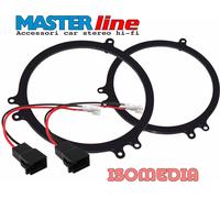 SUPPORTI ALTOPARLANTI ANTERIORI 165 MM PER AUDI A6 FINO AL 2001 + CONNETTORI