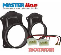 SUPPORTI ALTOPARLANTI ANTERIORI 165MM FORD TRANSIT CONNECT DAL 2013 + CONNETTORI