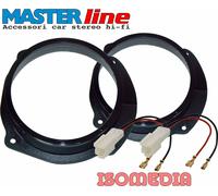 SUPPORTI ALTOPARLANTI 165MM FIAT STILO 5 PORTE ANTERIORI + CONNETTORI CASSE