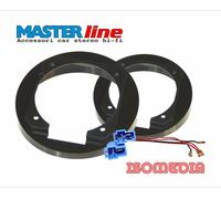 SUPPORTI ALTOPARLANTI ANTERIORI 165mm PER DAEWOO LEGANZA + CONNETTORI CASSE