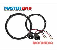 SUPPORTI ALTOPARLANTI + CONNETTORI 165MM CITROEN JUMPY DA 2016>. PORTE ANTERIORI