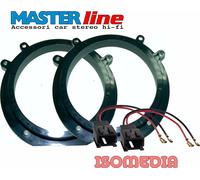 SUPPORTI ALTOPARLANTI ANTERIORI 165MM PEUGEOT EXPERT DAL 2007 + CONNETTORI CASSE