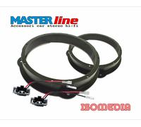 SUPPORTI ALTOPARLANTI ANTERIORI 200MM PER SEAT LEON DAL 2012 IN POI + CONNETTORI