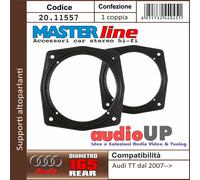 SUPPORTI ALTOPARLANTI AUTO 165 mm AUDI TT DAL 2007 IN POI. COPPIA POSTERIORI.
